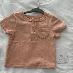 Little Co. Peach Short Sleeve Kids Tee